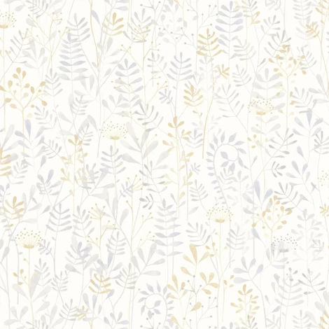 Casadeco Levél mintás bézs vlies tapéta Wild Garden Naturel 53 cm X 10 m