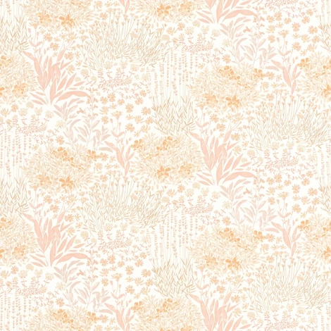 Casadeco Elegáns virág mintás rózsaszín vlies tapéta Flowered Grove Rose Nude 53 cm X 10 m