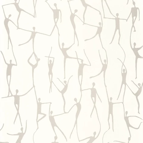 Casadeco Modern fehér vlies tapéta táncosokkal Alberto Blanc 53 cm X 10 m