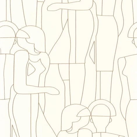 Casadeco Bézs modern mintás vlies tapéta Model Beige Ficelle 53 cm X 10 m