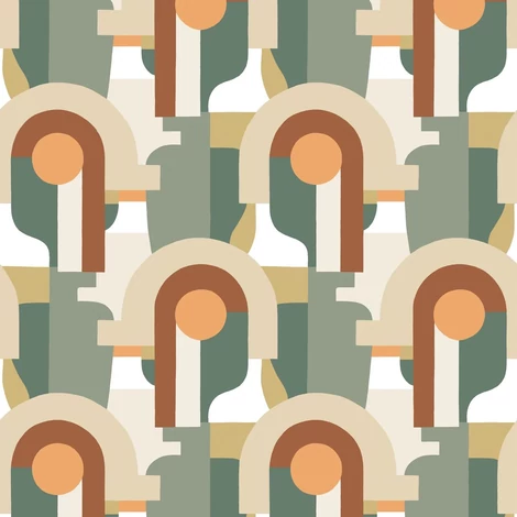 Casadeco Absztrakt mintás színes vlies poszter tapéta Pop Multico Vert 200 cm X 2,5 m