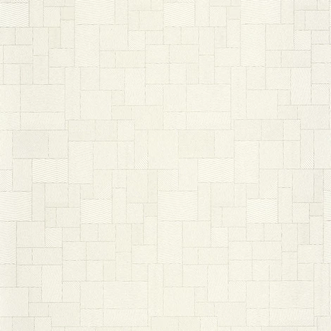 Casadeco Geometriai mintás modern törtfehér vlies tapéta Kensai Blanc Polaire 53 cm X 10 m
