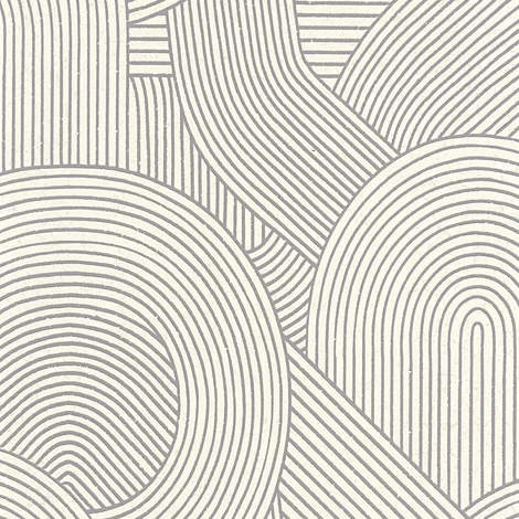 Casadeco 3D hatású modern vonalmintás fekete-fehér vlies tapéta Jardin Des Pierres Noir Fusain 53 cm X 10 m