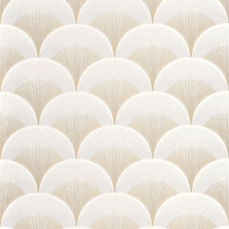 Casadeco Elegáns art deco bézs-arany vlies tapéta Broadway Beige Lin 53 cm X 10 m