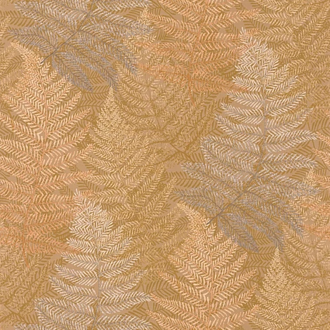 Casadeco Páfrány mintás aranysárga vinyl tapéta Yosemite Jaune Ocre 53 cm X 10 m