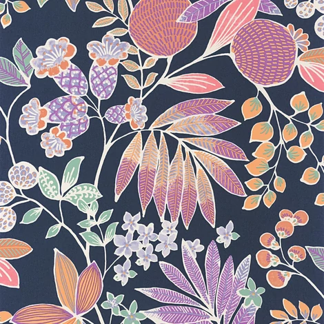 Casadeco Vidám botanikai mintás színes vinyl tapéta Palm Springs Tutti Frutti 53 cm X 10 m