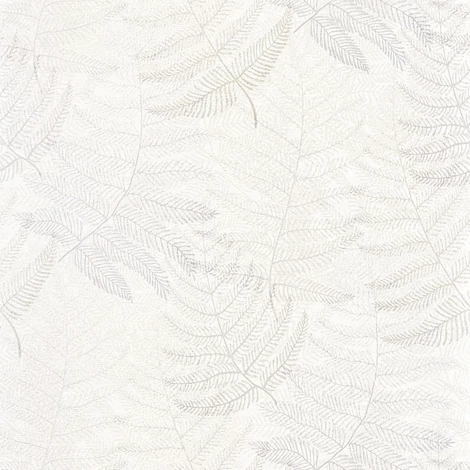 Casadeco Páfrány mintás fehér vinyl tapéta Yosemite Blanc Coton 53 cm X 10 m