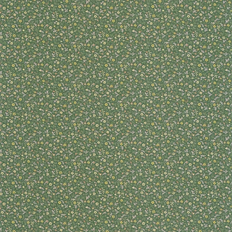 Casadeco Apró virág mintás romantikus zöld vlies tapéta Myosotis Vert Mousse 53 cm X 10 m