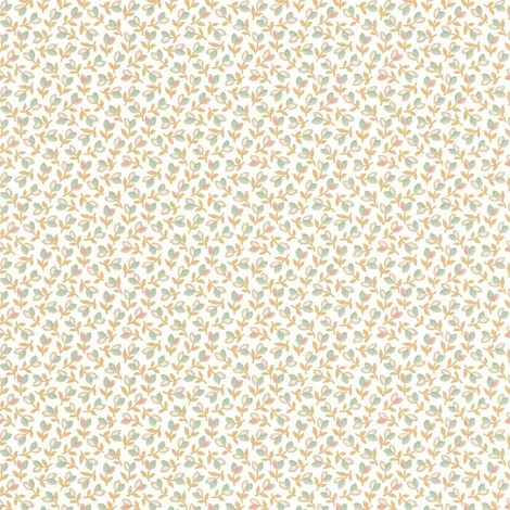 Casadeco Romantikus apró virágos barna vlies tapéta Darwin Tulip Camel/Rose 53 cm X 10 m