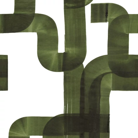 Casadeco Absztrakt mintás modern zöld vlies poszter tapéta Abstract Vert Kaki 200 cm X 2,5 m