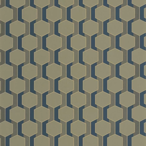 Casadeco Keki zöld geometriai mintás vlies tapéta Hamilton Vert Kaki 53 cm X 10 m