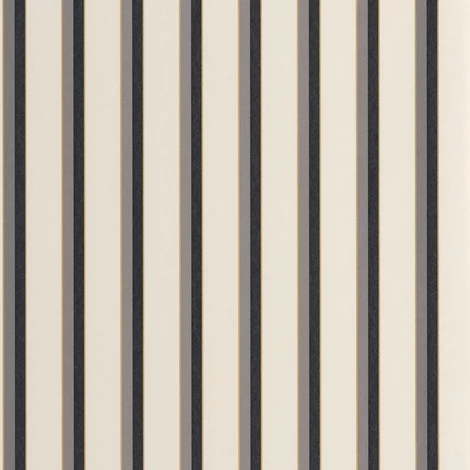 Casadeco Elegáns vékony csíkos bézs-fekete vlies tapéta Country Club Noir Naturel 53 cm X 10 m