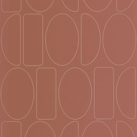 Casadeco Geometriai mintás modern terrakotta vlies tapéta Legerete Terracotta 53 cm X 10 m