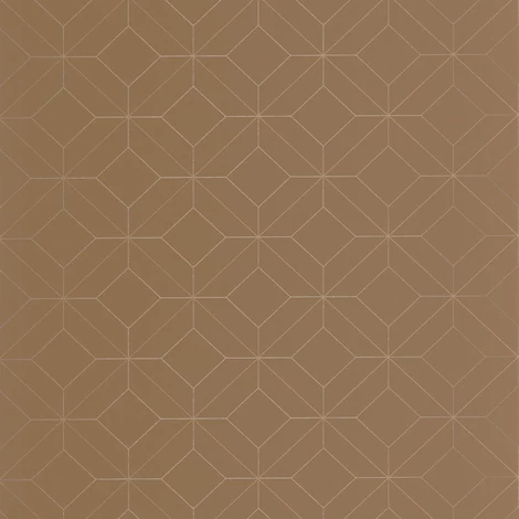 Casadeco Modern geometrikus barna vlies tapéta Precision Chamois 53 cm x 10 m