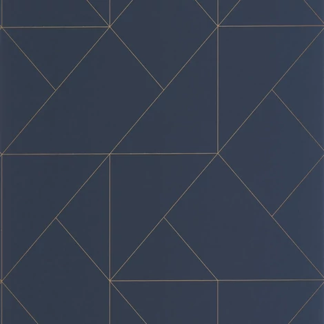 Casadeco Modern geometrikus sötétkék vlies tapéta Subtilite Bleu Encre 53 cm X 10 m