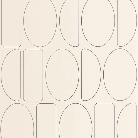 Casadeco Geometriai mintás modern bézs-fekete vlies tapéta Legerete Beige/Noir Fusain 53 cm X 10 m