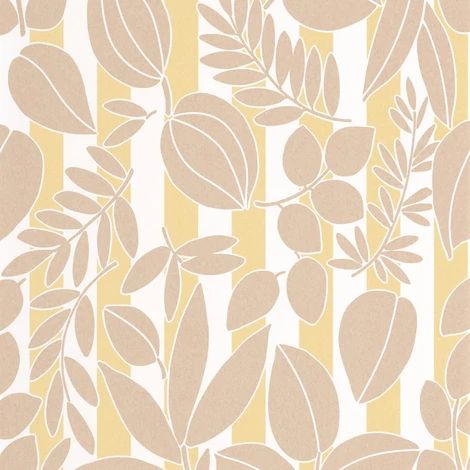 Casadeco Drapp mintás sárga csíkos Ramatuelle Sable/Jaune Citronnade 53 cm X 10 m