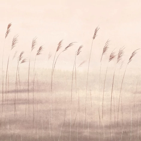 Casadeco Modern Nád mintás zöld vlies poszter tapéta Jonc Des Dunes Naturel 200 cm X 2,5 m