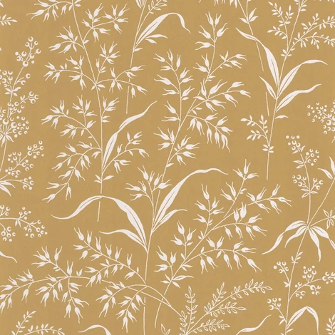 Casadeco Fűszál mintás sárga vlies tapéta Grass Field Jaune Ocre 53 cm X 10 m