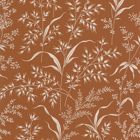 Casadeco Fűszál mintás barna vlies tapéta Grass Field Terre De Sienne 53 cm X 10 m