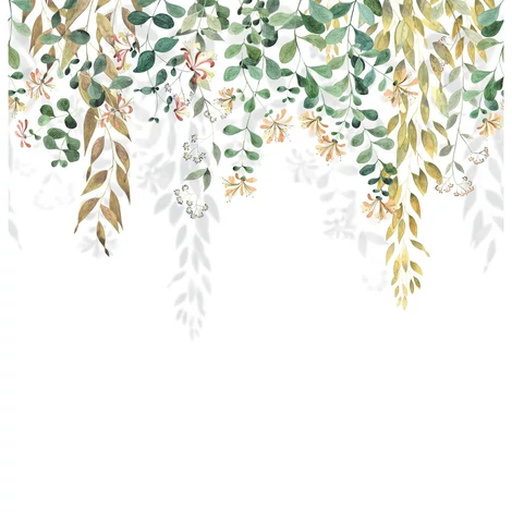 Casadeco Levélmintás színes vlies poszter tapta Honeysuckle Vert 300 cm X 3,1 m