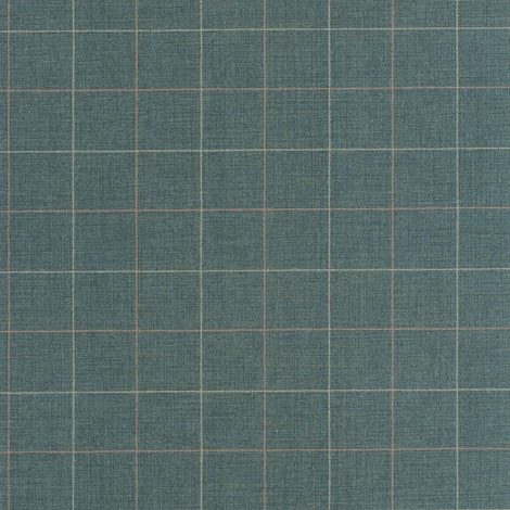 Casadeco Kockás zöld vlies tapéta Liam Emeraude 53 cm X 10 m