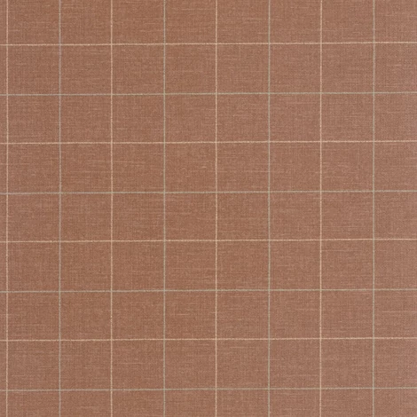 Casadeco Kockás rozsdabarna vlies tapéta Liam Rouille 53 cm X 10 m