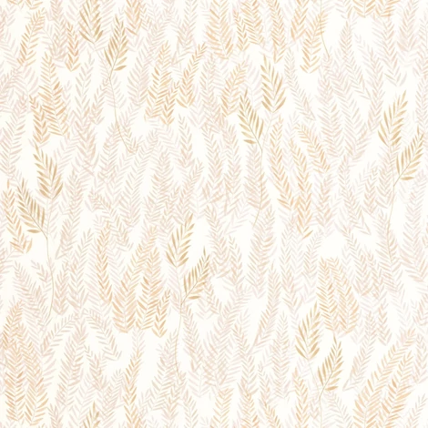 Casadeco Levélmintás rózsaszín vlies tapéta Walk In The Jungle Naturel 53 cm X 10 m