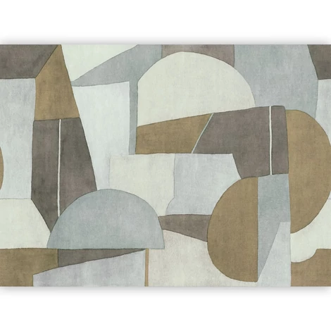 Casadeco Absztrakt mintás kék-barna vlies poszter tapéta Molly Bleu Celeste/Tabac 424 cm X 3,1 m