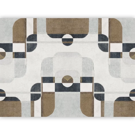 Casadeco Geometriai mintás texturált szürke vlies poszter tapéta Conrad Gris Duvet/Encre 424 cm X 3,1 m