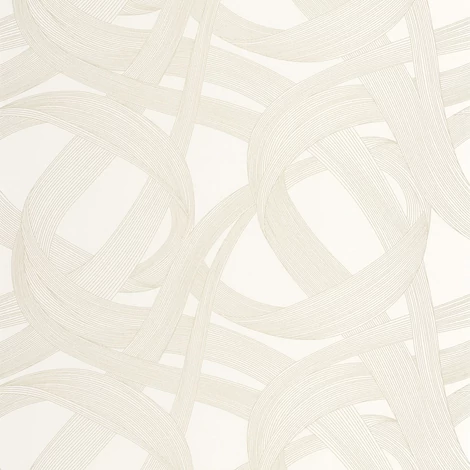 Casadeco Hullám mintás fehér-arany vlies tapéta Shimmy Blanc Ficelle 53 cm X 10 m