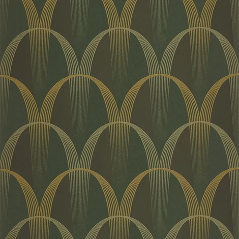 Casadeco Geometrikus keki vlies tapéta Entree Des Artistes Kaki 53 cm X 10 m