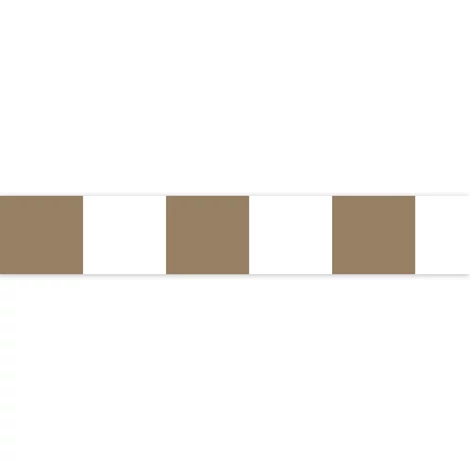 Casadeco Modern négyzetes barna vlies bordűr La Rythmique Tabac 5 cm X 6 m