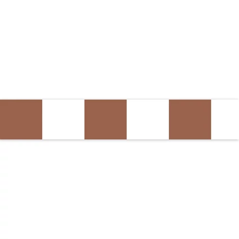 Casadeco Modern négyzetes vörös vlies bordűr La Rythmique Terre de Sienne 5 cm X 6 m