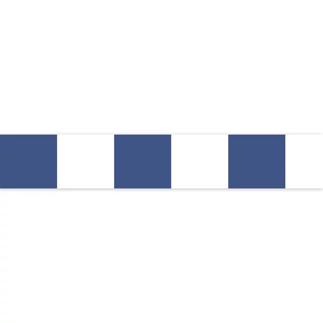 Casadeco Modern négyzetes kék vlies bordűr La Rythmique Bleu Outremer 5 cm X 6 m