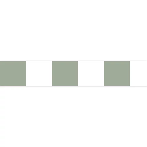 Casadeco Modern négyzetes zöld vlies bordűr La Rythmique Celadon 5 cm X 6 m