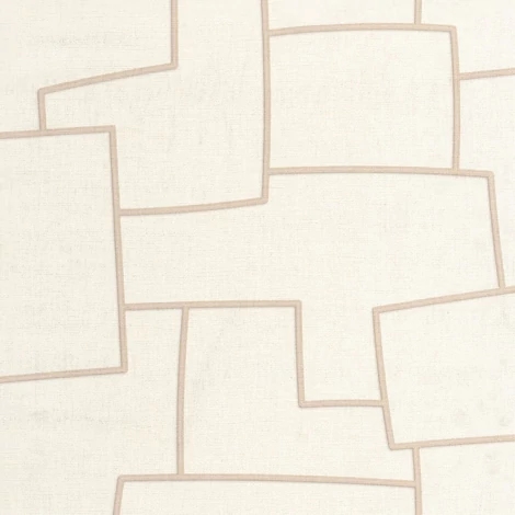 Casadeco Absztrakt geometriai mintás világos bézs vinyl tapéta Inca Sable 53 cm  X 10 m