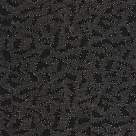 Casadeco Grafikai mintás fekete vinyl tapéta Sanara Noir Fusain 53 cm X 10 m