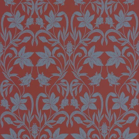 Casadeco virág mintás piros vlies tapéta Primrose Amarena 53 cm X 10 m