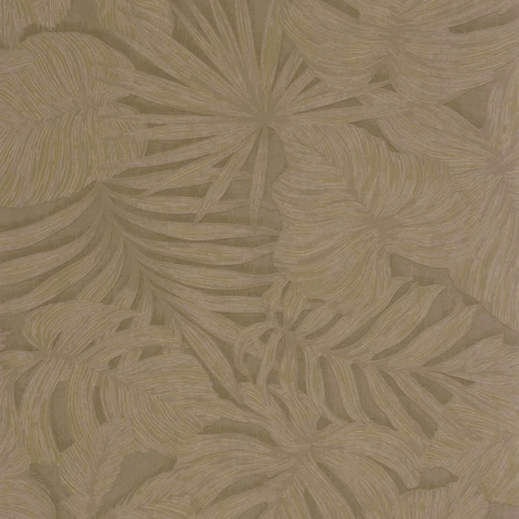 Casadeco Pálmalevél mintás barna vinyl tapéta Granada Tabac 53 cm X 10 m