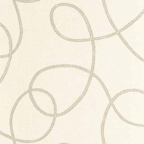 Casadeco Kötél mintás krém színű vinyl tapéta Pointe Du Raz Sable 53 cm X 10 m