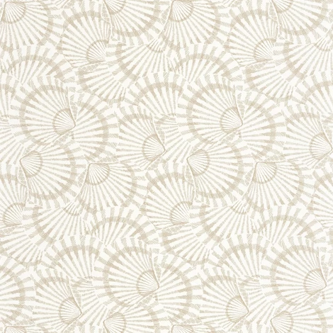 Casadeco Kagyló mintás krém színű vinyl tapéta Saint Malo Sable 53 cm X 10 m