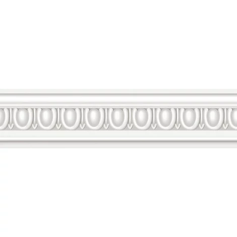 Casadeco Klasszikus széles fehér vlies bordűr La Baronne Blanc Antique 10 cm X 6 m