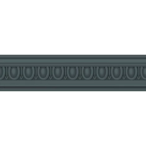 Casadeco Klasszikus széles olajkék vlies bordűr La Baronne Bleu Petrole 10 cm X 6 m