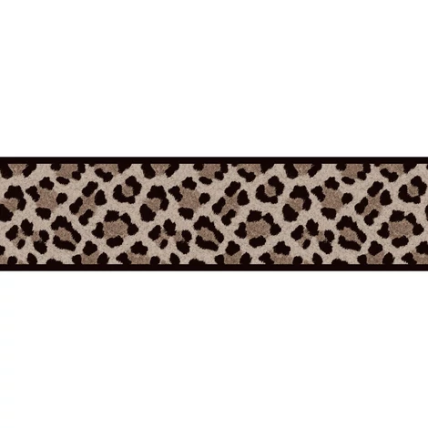 Casadeco ocelot mintás mogyoróbarna vlies bordűr Ocelot Noisette 8 cm X 6 m