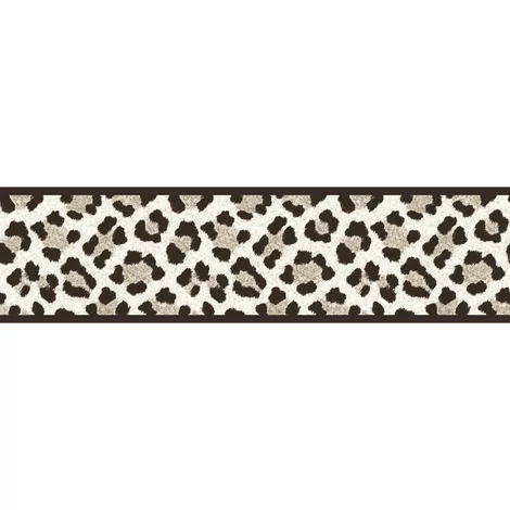 Casadeco ocelot mintás bézs vlies bordűr Ocelot Beige Ficelle 8 cm X 6 m