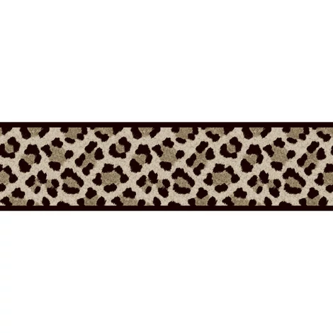 Casadeco ocelot mintás szürkés barna vlies bordűr Ocelot Taupe 8 cm X 6 m