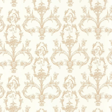 Casadeco angyal mintás bézs vlies tapéta Seraphin Beige Sable 53 cm X 10 m
