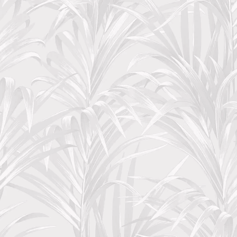 Casadeco Páfrány mintás szürkés fehér vlies tapéta Louise Fougeres Blanc 53 cm X 10 m