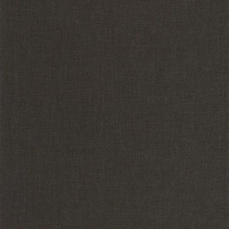 Casadeco Szövethatású sötétbarna vinyl tapéta Caractere Noir Reglisse 53 cm X 10 m